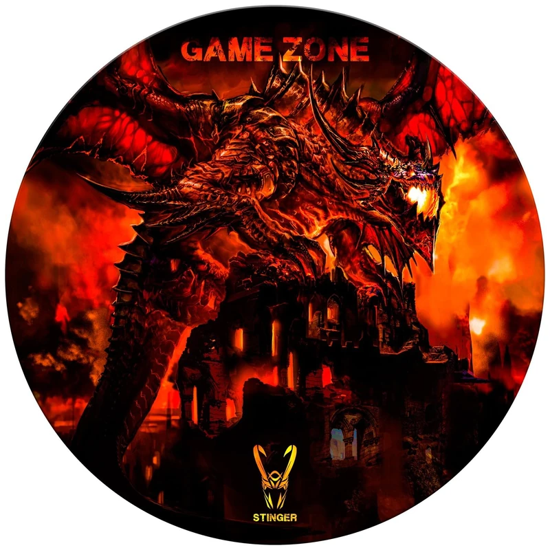 Woxter Stinger Floorpad Red Gaming Floor Mat, Floor Protector Mat, Waterproof, Washable, 100% Microfiber, Diameter 120cm, Red - Image 1