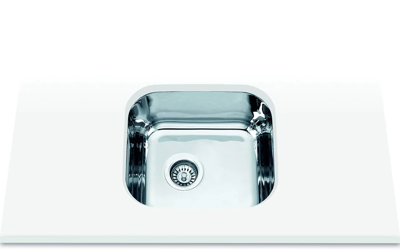 Edesa 950270019 Under Top | Model Fuji BE 34 x 40 1C | 1 Square Bucket | Kitchen Sink 18 cm | Width 45 cm | Stainless Steel Finish - Image 1