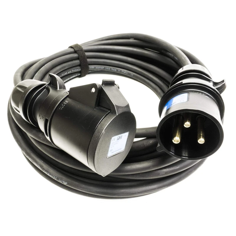 32amp Black Events CEEform Commando Power Cable. (3x6mm) 240v H07RN-F Rubber - Image 1