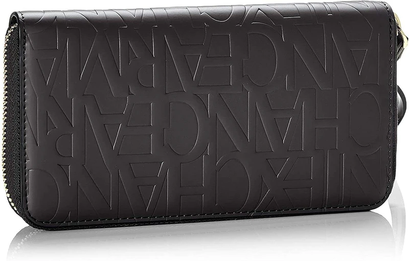 Armani Exchange Wristlet Round Zip Women’s Wristlet, Black (Nero - Black), 3x19x10.5 Centimeters (B x H x T)