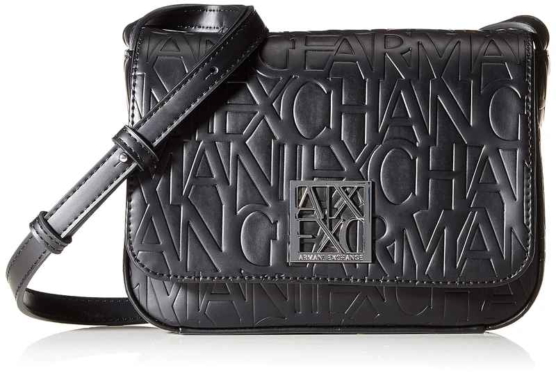 Armani Exchange Liz - Small Shoulder Strap, Women’s Bag, Black (Nero Black), 14x8x20 cm (B x H T)