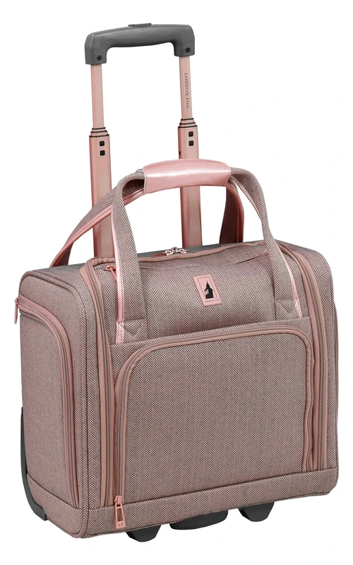 London Fog Newcastle 15-inch Underseater, Rose Charcoal Herringbone, 15-Inch, Newcastle 15-inch Underseater