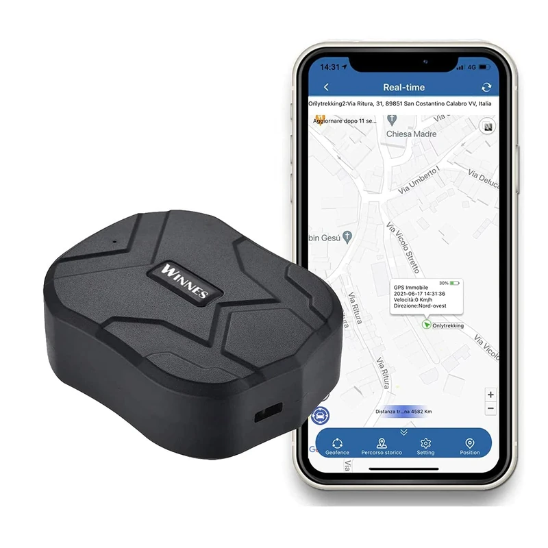 GPS Tracker, Zeerkeer GPS Tracker for Vehicles Real-time Tracking 150 Days Standby Waterproof Anti-Lost GPS Locator Magnetism GPS Tracker with Multiple Alarms for Motorcycle Boat Free APP