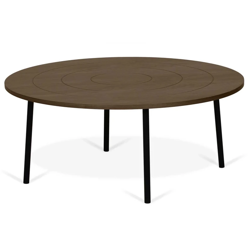 TemaHome Coffee Table, MDF, Wood, Walnut Veneer, 80 x 80 x 35 cm (L-D-H)