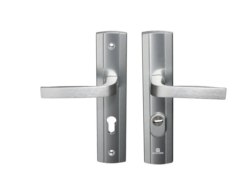 Bricard Set of Armoured Handles on Expression Plate with Kickstand, 9910171