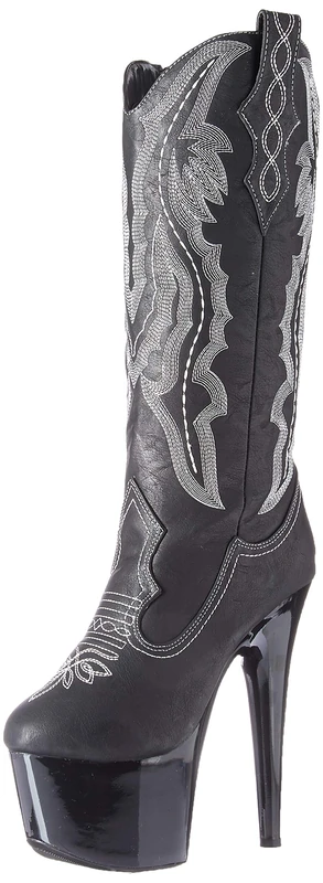 Ellie Shoes Women's 709-Dallas Western Boot, Black, 4 UK