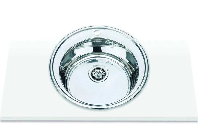 Edesa K2 SE 51 1C Top-Mounted Sink Circle Stainless Steel - Sink (Top-Mounted Sink, Circle, Stainless Steel, 1 Bowl, Circle)