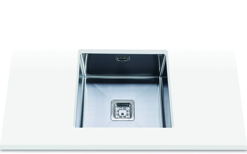 Edesa 950270033 Under Top | Makalu BE Model 40 x 40 1C Plus R-10 | 1 Square Bucket | Kitchen Sink 25 cm Depth | Width 50 cm | Stainless Steel Finish