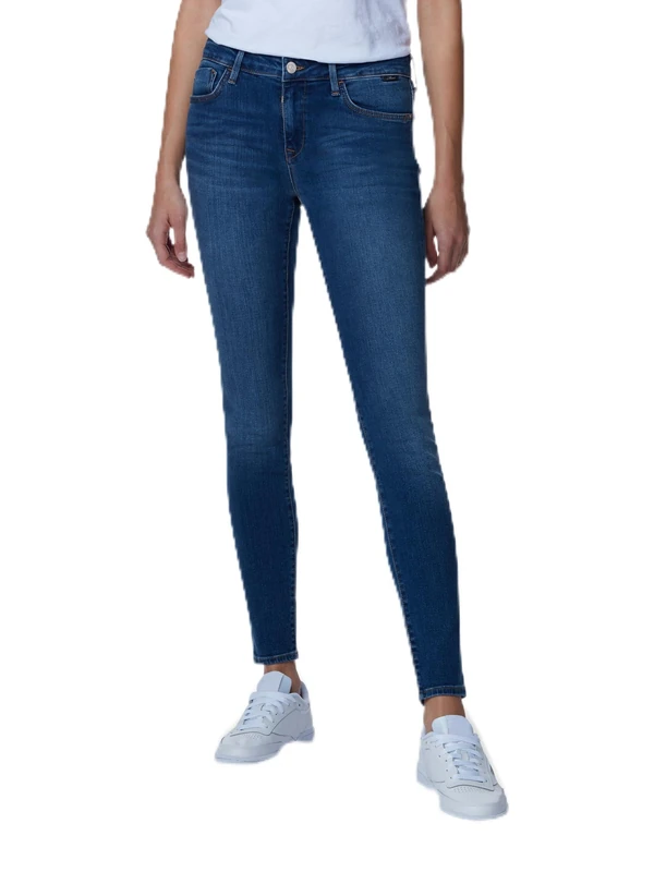 Mavi Women's Adriana Jeans, Deep Shaded, 33W x 38L