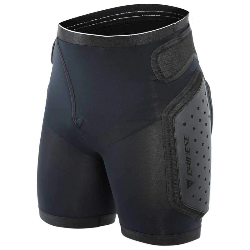 DAINESE, ACTION EVO MEN'S SKI SHORTS WITH PROTECTIONS, BLACK/WHITE, XL