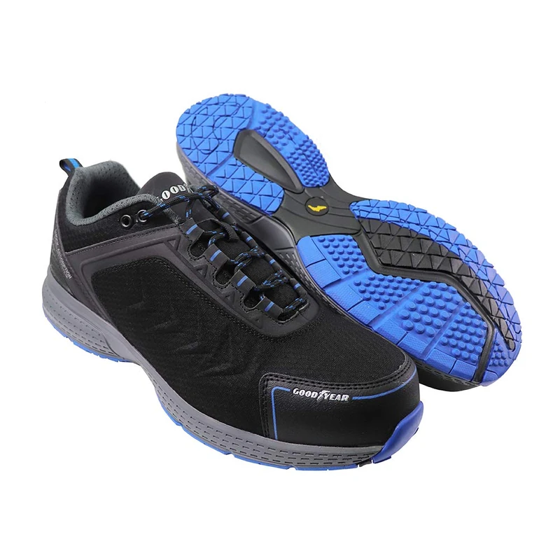 Goodyear Mens Metal Free Water Resistant Safety Shoe Lightweight Composite Toe Flexible Midsole Workwear Trainer S3/SRC/HRO, Black, 10 UK