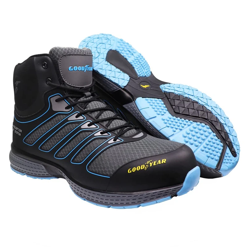 Goodyear Men's Metal Free Water Resistant Footwear Safety Shoe, Black Blue, 9 UK - Image 1