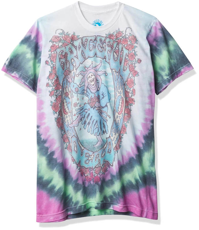 Liquid Blue Unisex's Grateful Vintage Seasons of The Dead Tie Dye Tee T-Shirt, XXL