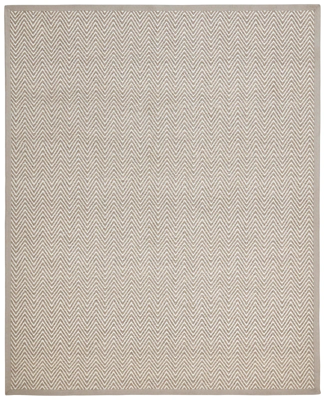 Amazon Brand - Movian Erma Rectangular Area Rug, 228.6 cm x 152.4 cm (L x W), Solid Color Chevron Pattern, Beige - Image 1
