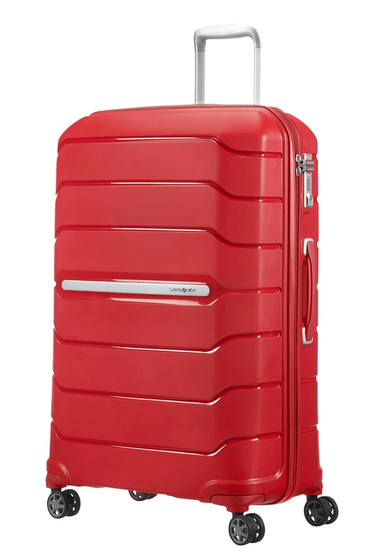 Samsonite Flux - Spinner L, Expandable Suitcase, 75 cm, 99/111 L, Red (Red)