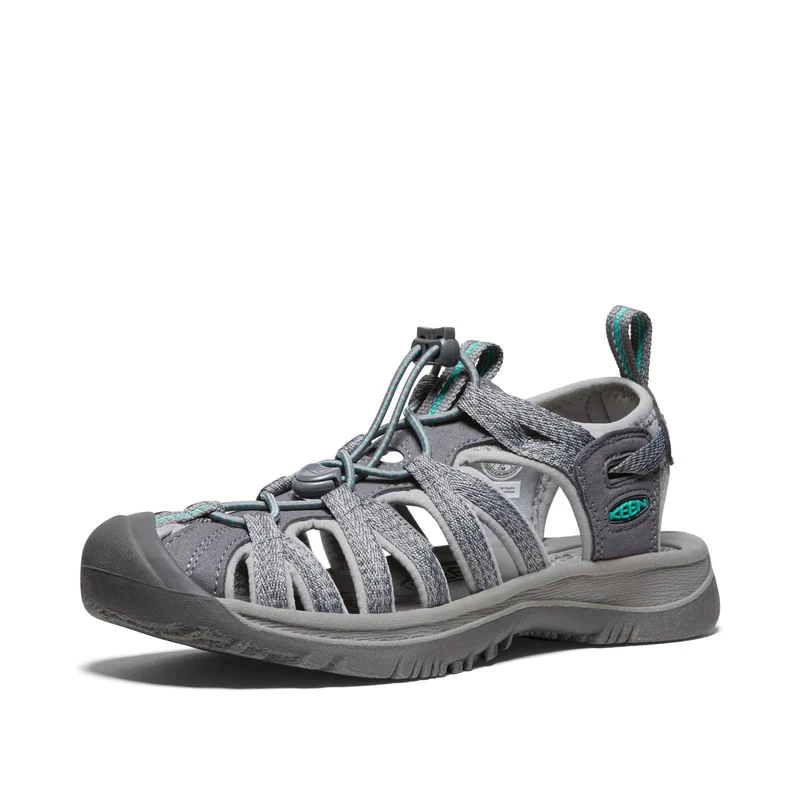 KEEN Women's Whisper Sandal, Medium Grey/Peacock Green, 5 UK