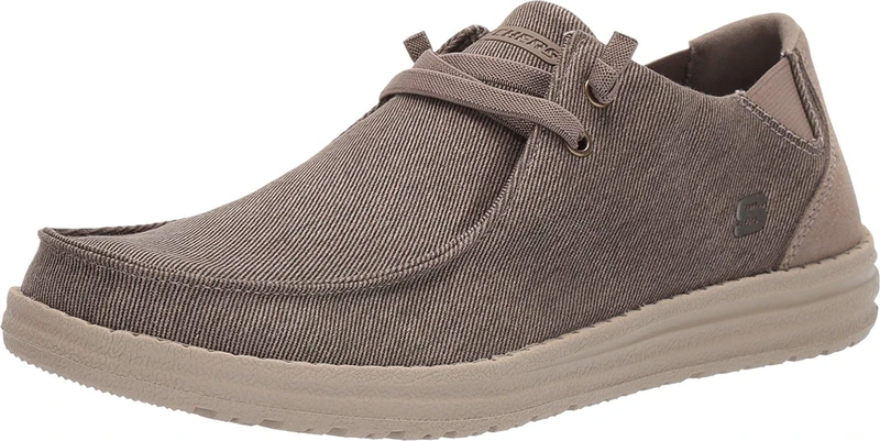 Skechers MELSON RAYMON, Men's Low-Top Trainers, Green (Khaki Canvas Khk), 12 UK (47.5 EU)