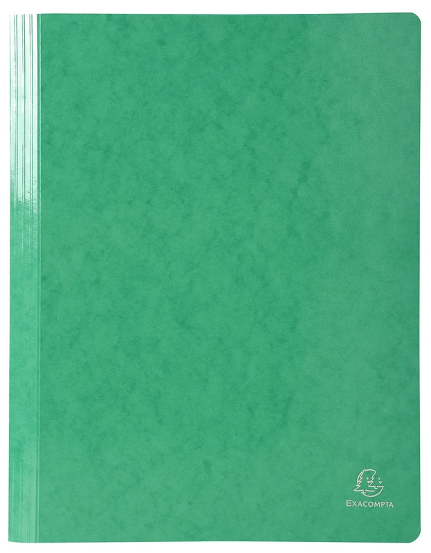 Exacompta - Ref 380815B - Iderama Collection - Flat Bar Files - 240 x 320mm in Size, Suitable for A4 Documents, 355gsm Glossy-Coated Pressboard - Dark Green (Pack of 25)