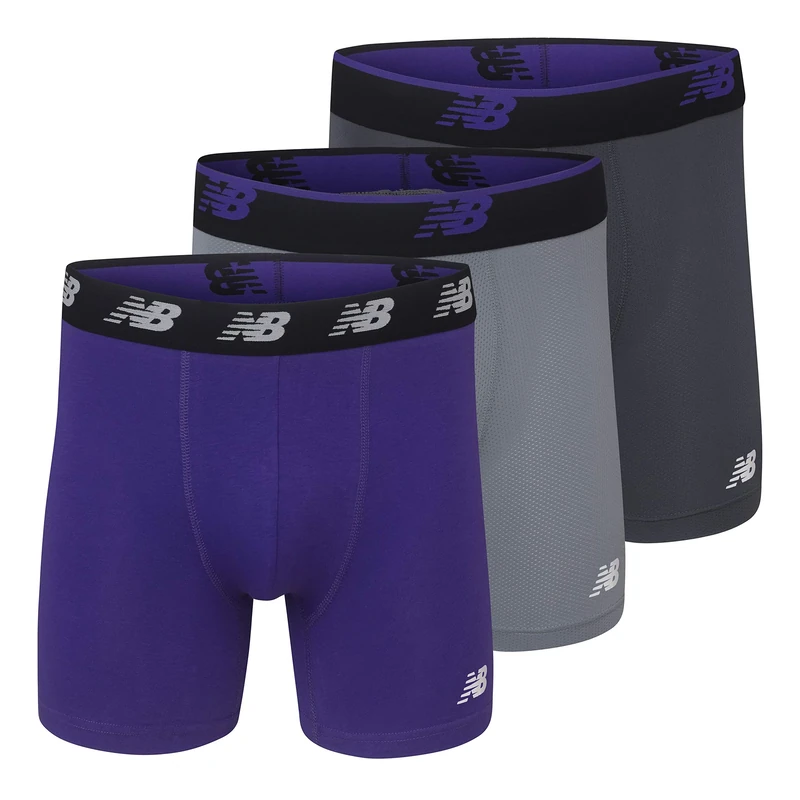 New Balance Men's Mesh 6" No Fly Boxer (3-Pack)