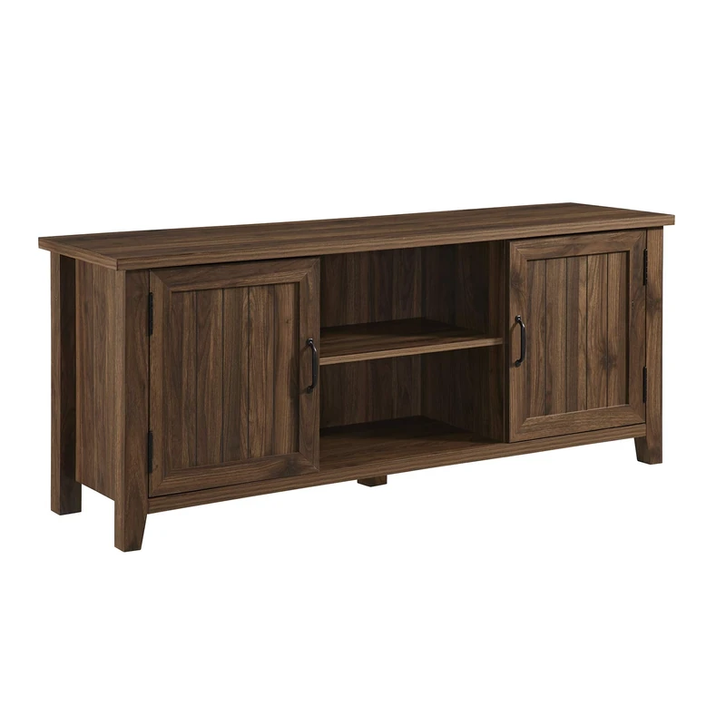 Walker Edison 58" Modern Farmhouse TV Stand - Dark Walnut