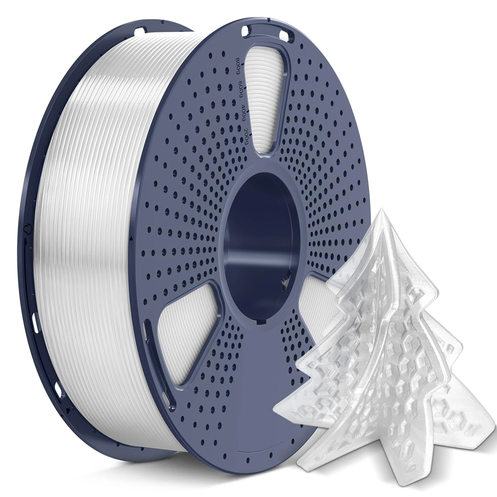 SUNLU PETG 3D Printer Filament, Strong PETG 3D Printer Filament 1.75mm, Neatly Wound 3D Printing Filament Suit for Most FDM 3D Printers, Dimensional Accuracy ±0.02mm, 1KG Spool(2.2LB), Transparent