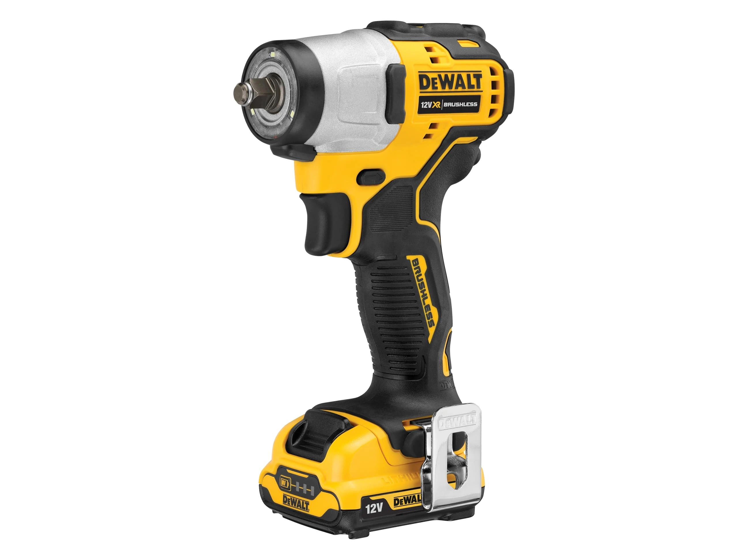 DEWALT 12V XR B/L SUB 3/8IN IMP Wrench 2 X 2AH