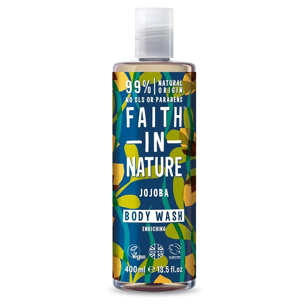 Faith In Nature Natural Jojoba Body Wash, Enriching, Vegan & Cruelty Free, No SLS or Parabens, 400ml