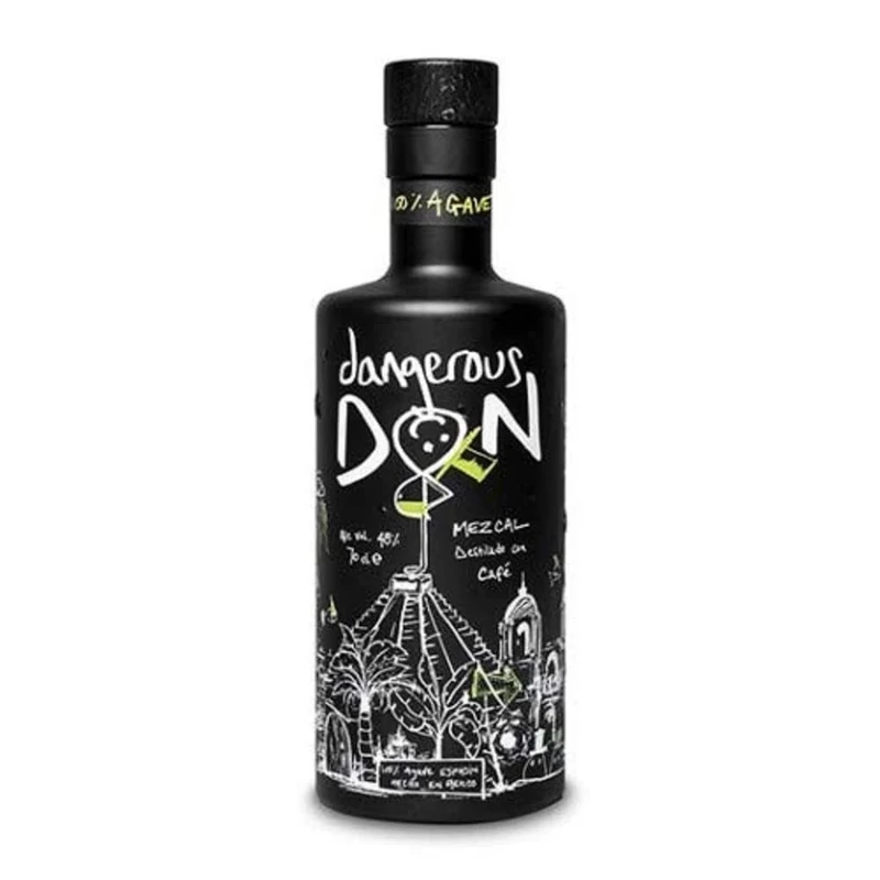 Dangerous Don Café Mezcal 70cl, 48 pct ABV - Made in Oaxaca, Mexico from 100 pct Espadín agave - Triple distilled with Oaxacan coffee, dark chocolate and sweet smoke - Perfect neat or for cocktails
