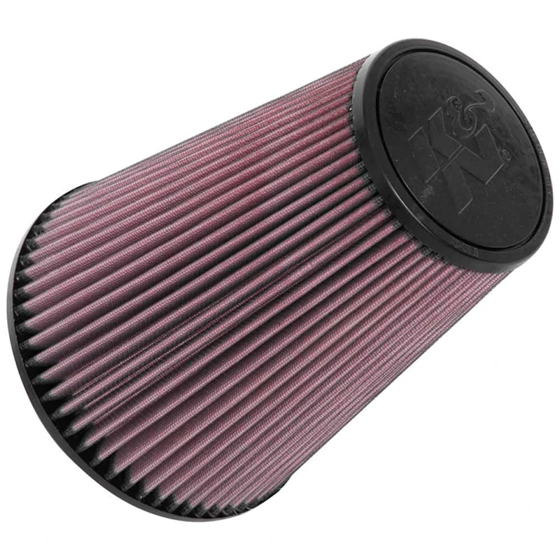 K&N Universal Clamp-On Air Filter: High Performance, Premium, Washable, Replacement Filter: Flange Diameter: 6 In, Filter Height: 9 In, Flange Length: 0.625 In, Shape: Round Tapered, RU-5046