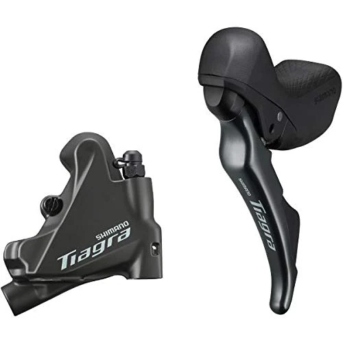 Shimano Tiagra ST-4720 Tiagra 2-speed STI bled with BR-4770 flat mount calliper, left rear