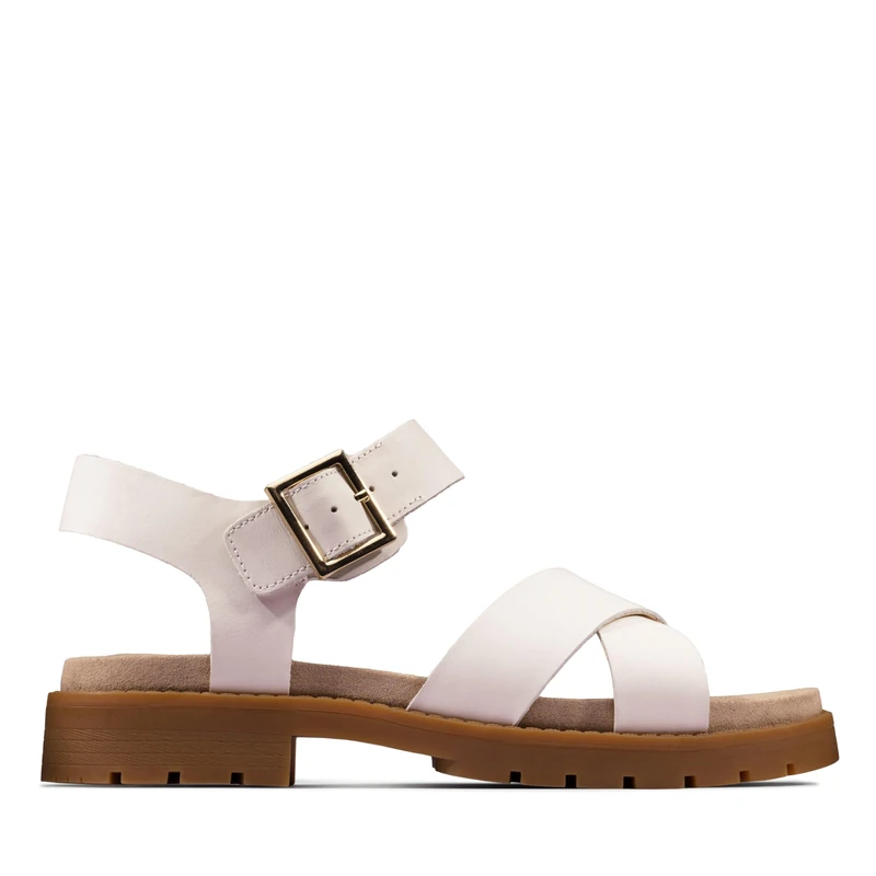 Clarks Orinoco Strap, Women’s Orinoco, White (White Leather White Leather), 4.5 UK (37.5 EU)