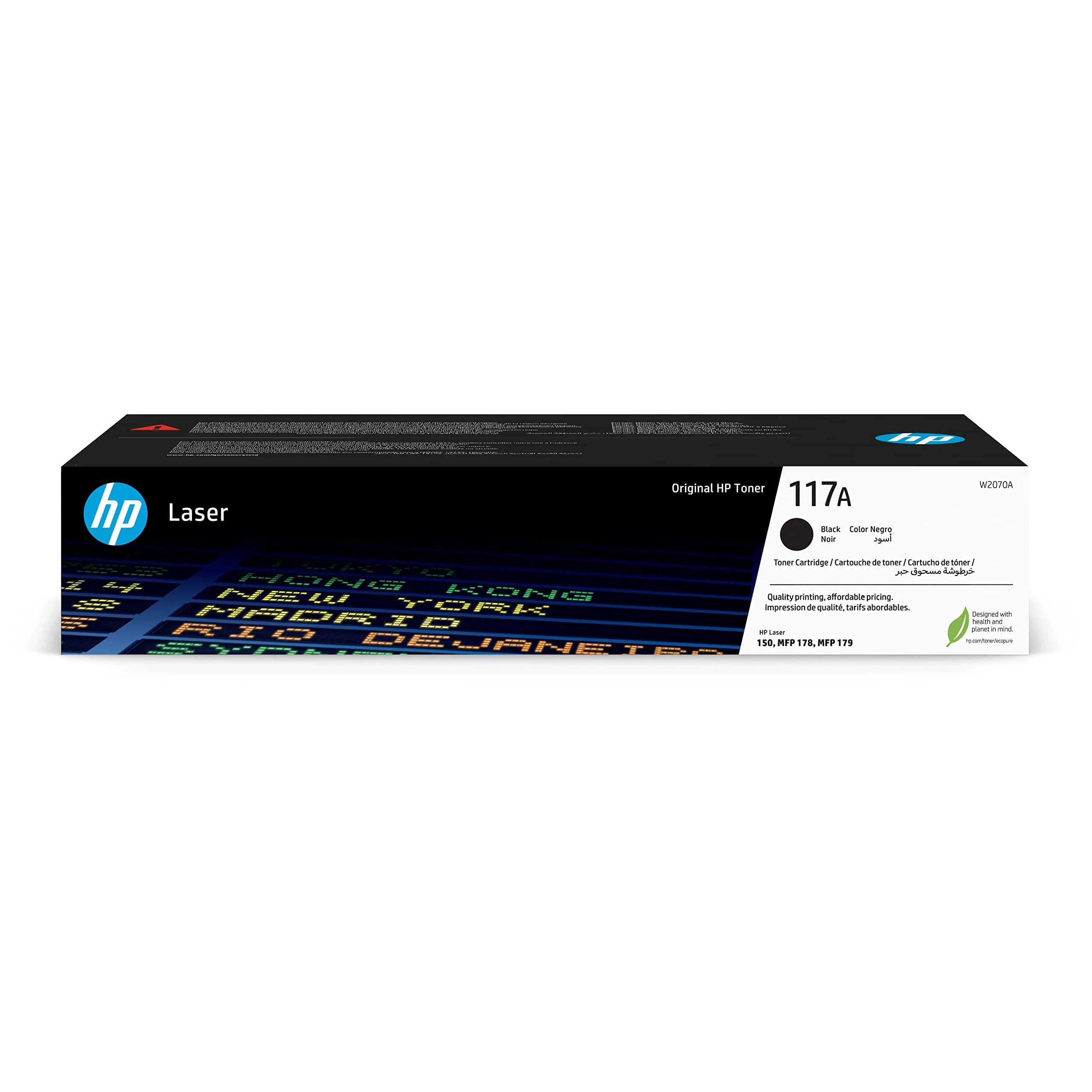 HP W2070A 117A Original Laser Toner Cartridge, Black, Single Pack, Standard