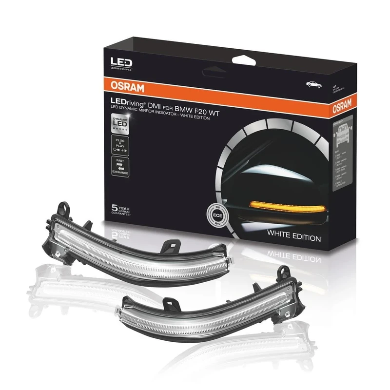 OSRAM LEDDMI F20 WT S LEDriving Dynamic LED Mirror Indicator - White Edition, Set of 2