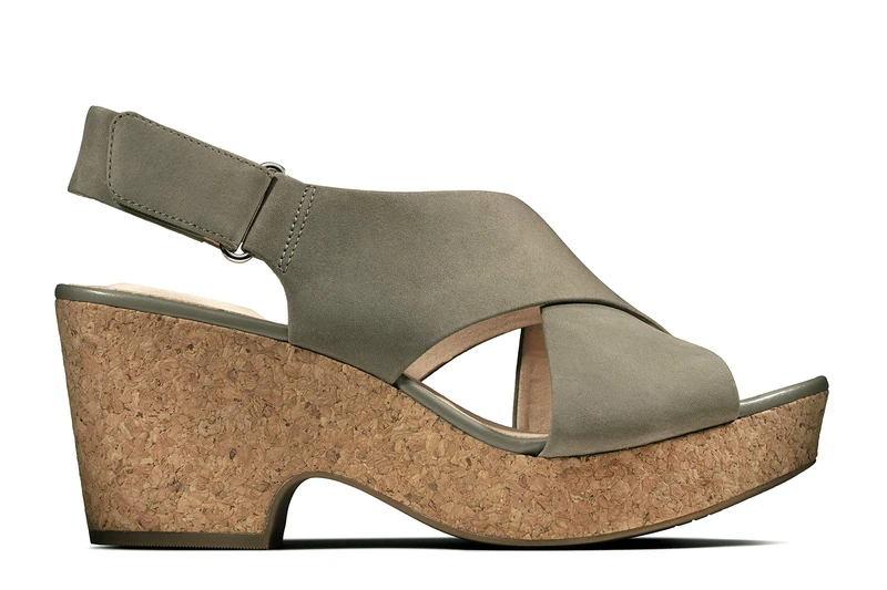 Clarks Womens Maritsa Lara Ankle Strap Sandals, Beige Sage Nubuck Sage Nubuck, 5 UK