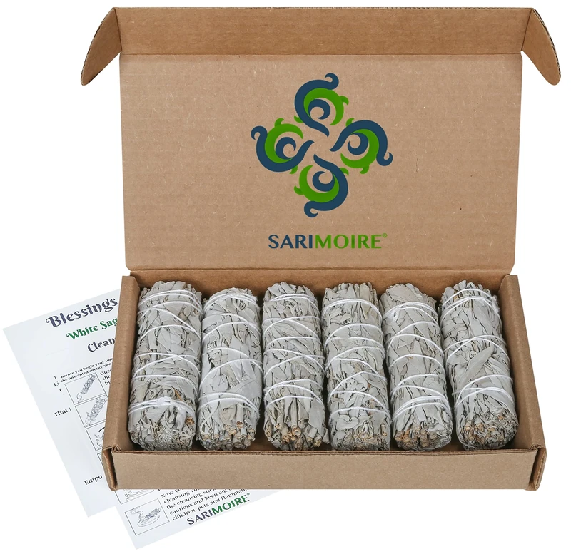 White Sage Smudge Sticks - 6-4" Sage Bundles - Perfect Sage Stick Smudge Sticks Smudging Kit Replenishment