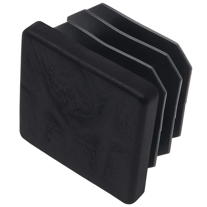 Adsamm® / 100 x Furniture glides for tubes | 1.57x1.57 '' (40x40 mm) | black | square | quality ripped inserts for tubular steel chairs