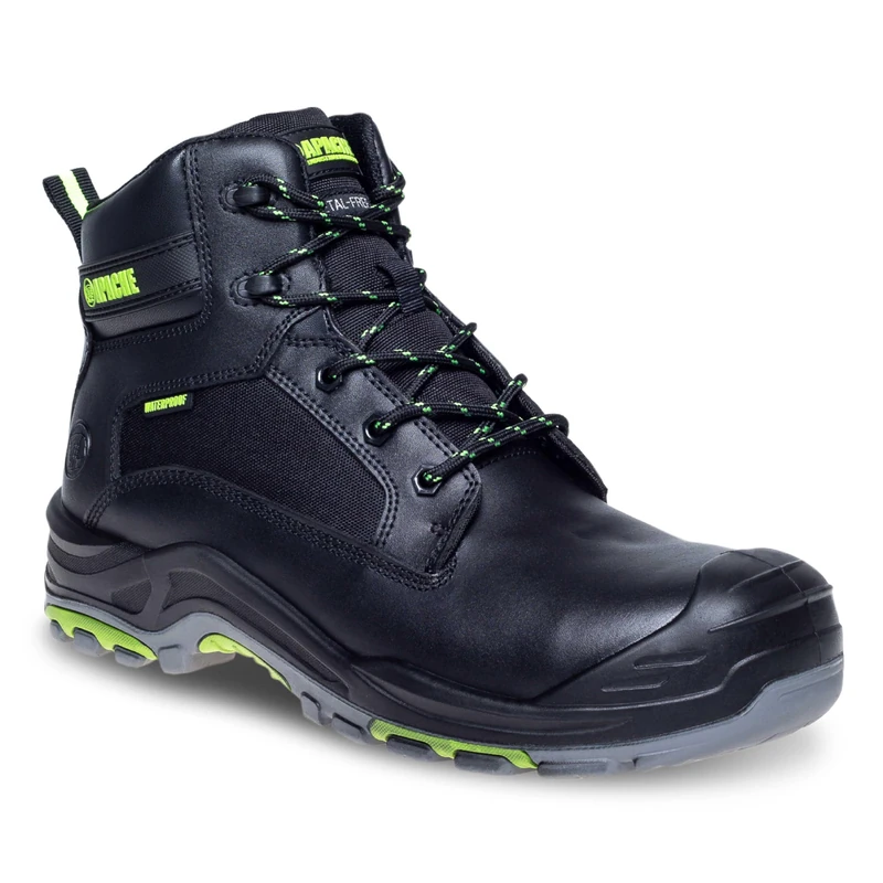 Apache Dakota Men's Safety Boot | Size 10 UK | Waterproof and Breathable | Non Metallic Toe Cap and Midsole Protection | Heat Resistant | PU Comfort Insole