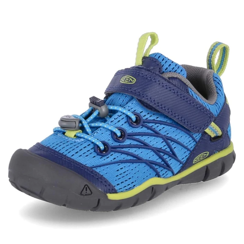KEEN Unisex-Child Chandler CNX Comfortable Sneakers, Brilliant Blue/Blue Depths, 1