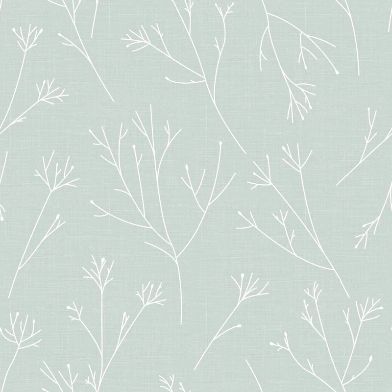 RoomMates RMK11376RL Twigs Peel and Stick Wallpaper, Green