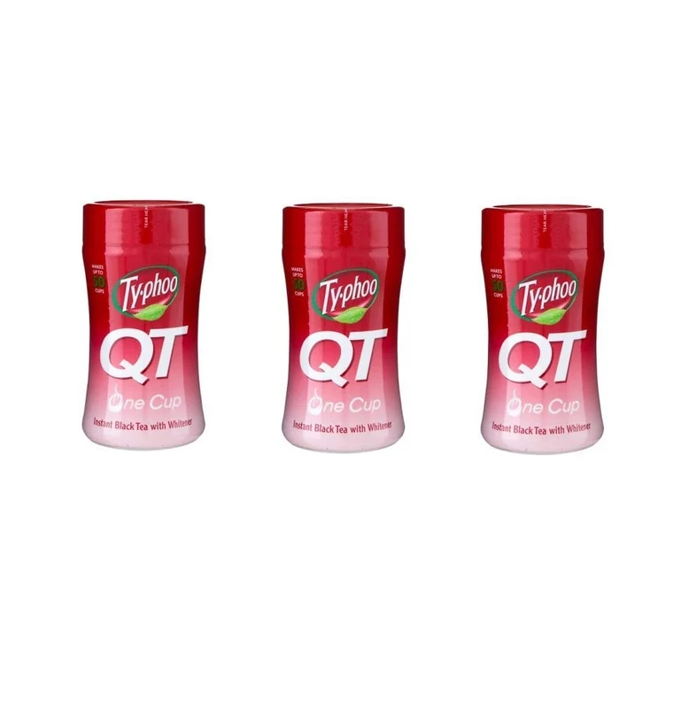 Typhoo QT Instant Black Tea with Whitener 125g - Please Choose an Option (Pack of 3)