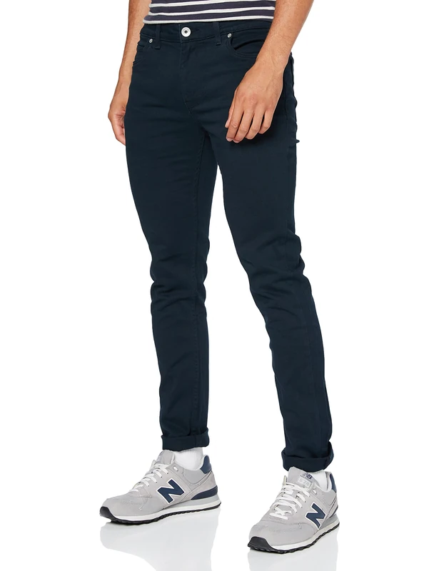 Farah Men's Drake 5 Pocket Trousers, Blue (True Navy 412), 36W 34L UK