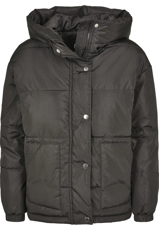 Urban Classics Women's Ladies Oversized Hooded Puffer Jacket Not Applicable, Black (Black 00007), Small