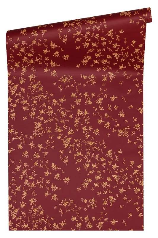 A.S. Création Floral Wallpaper Versace 4 Non-Woven Wallpaper 10.05 m x 0.70 m Red Gold Brown Made in Germany 935857 93585-7