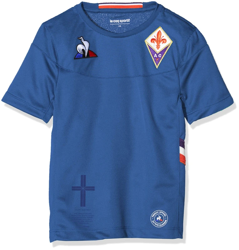 Le Coq Sportif Fiorentina Replica Dom Ss Children's T-Shirt, Boys, T-Shirt, 1921237, Camuset Blue, 8 Years