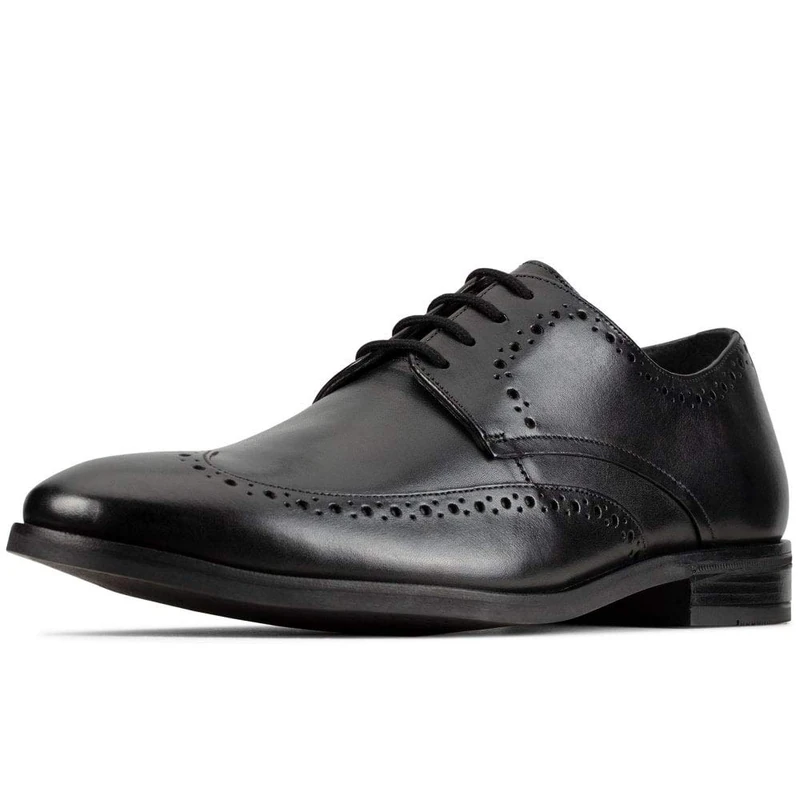 Clarks Men's Stanford Limit Derbys, Black Black Leather, 8 UK