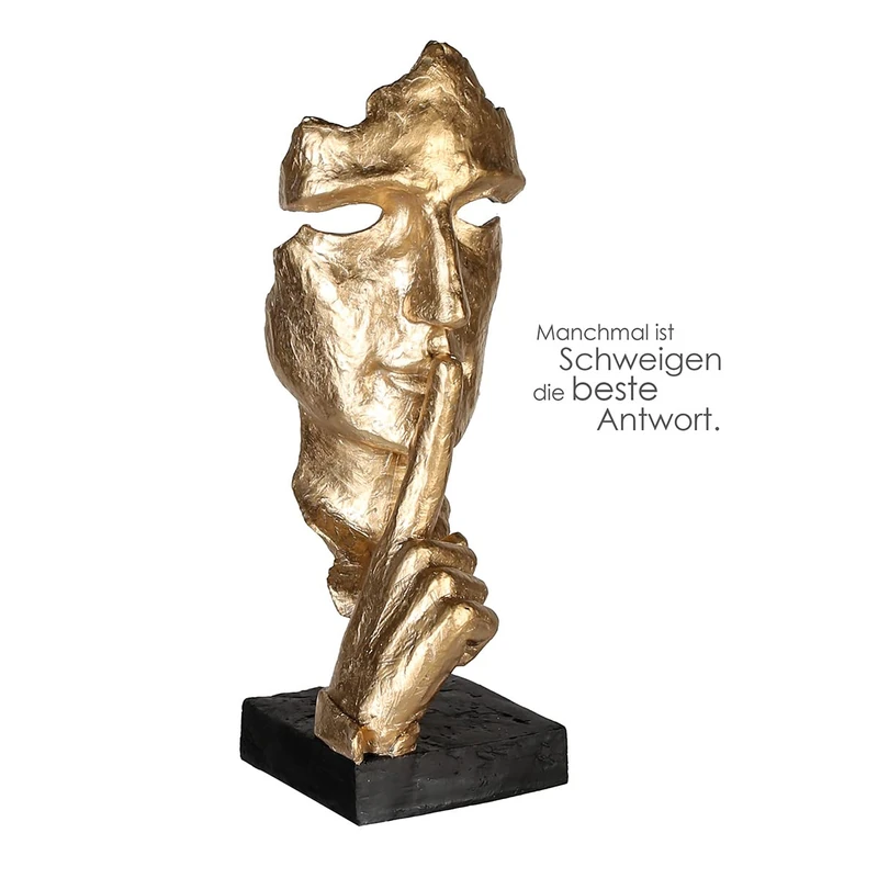 Casablanca Decorative Silence Poly Sculpture Gold Height 39 cm - Image 1