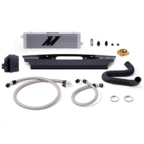 Mishimoto MMOC-MUS8-15TRHD Oil Cooler (Right Hand Drive) Compatible With Ford Mustang GT 2015-2017 Silver