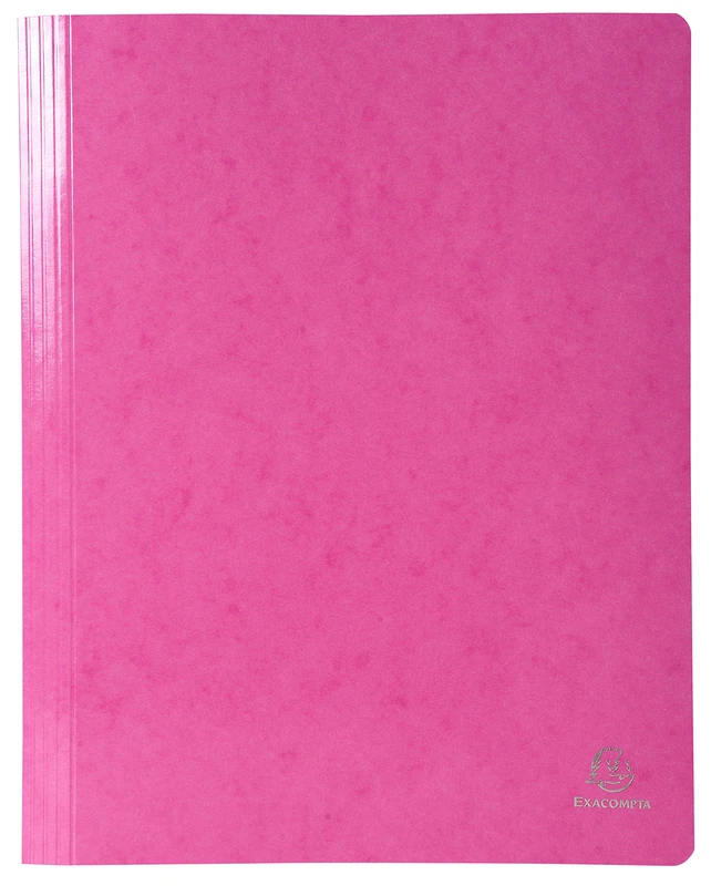 Exacompta - Ref 380808B - Iderama Collection - Flat Bar Files - 240 x 320mm in Size, Suitable for A4 Documents, 355gsm Glossy-Coated Pressboard - Pink (Pack of 25) - Image 1