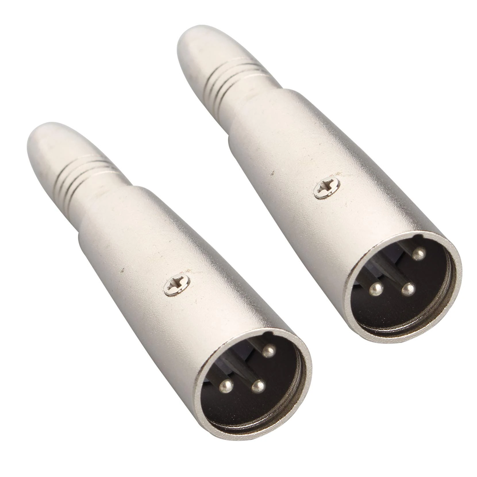 Jopto 2PCS XLR 3 Pin Male to 1/4" 6.35mm Female Jack Socket High Performance Stereo Audio Microphone Converter Metal Connector Silver for Use in the Music Industry Microphones DJ's PA System