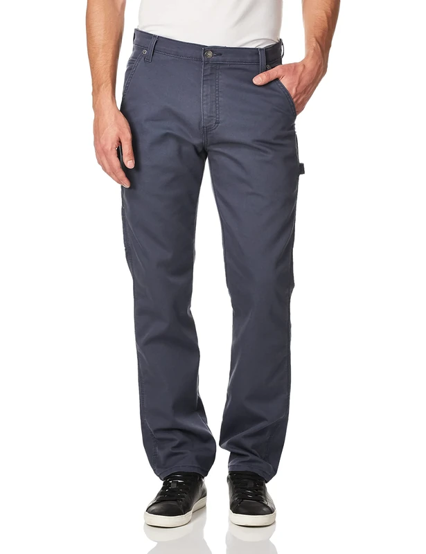 Dickies Men's Tough Max Duck Carpenter Pant, Stonewashed Diesel Gray, 44W x 32L
